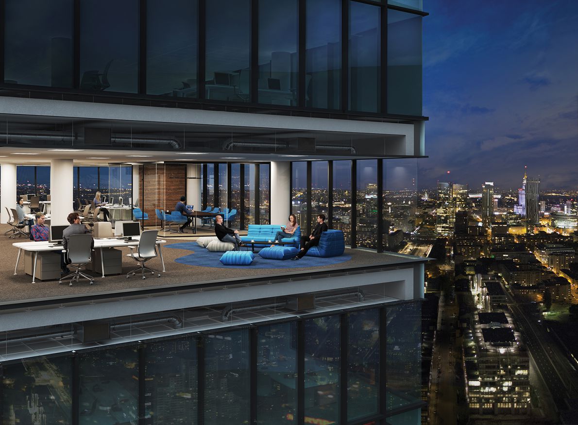 Skyliner w połowie drogi do szczytu Skyliner