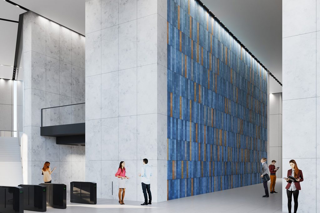 Mozaika w lobby Varso Tower