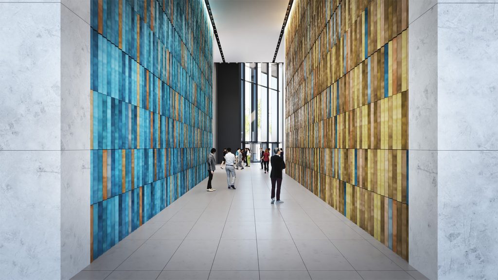 Mozaika w lobby Varso Tower