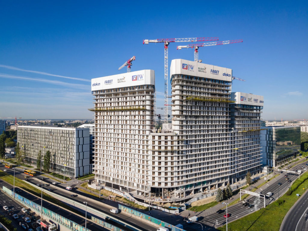 Bliska Wola Tower w budowie