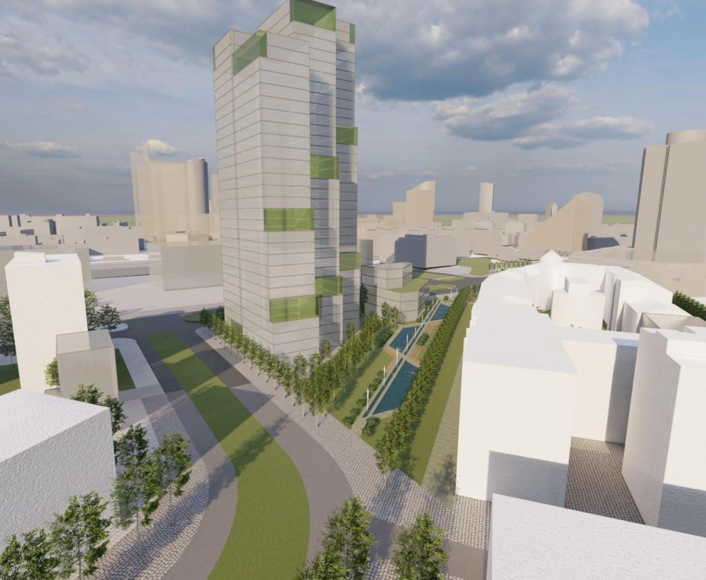 Wieżowiec Ghelamco przy pl. Zawiszy