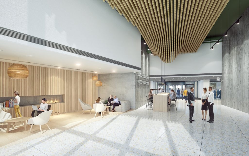 Biurowiec P180, wnętrze