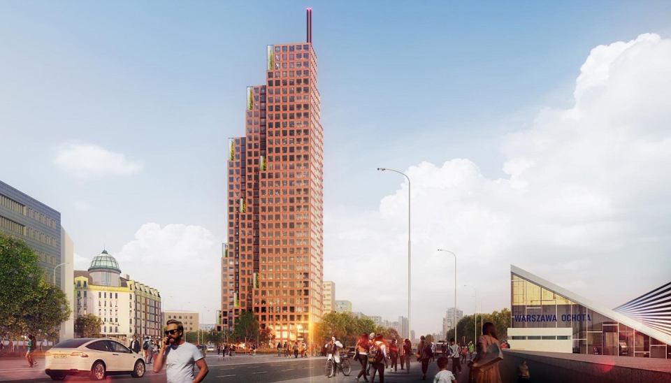 Nowy wieżowiec Ghelamco przy pl. Zawiszy