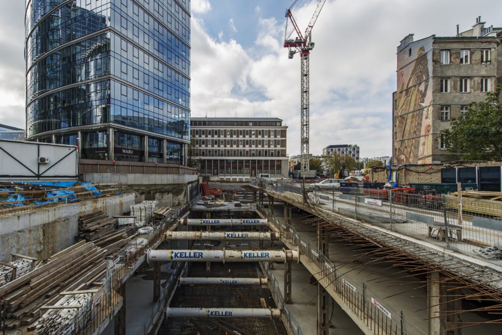 Budowa wieżowca od Ghelamco przy pl. Europejskim