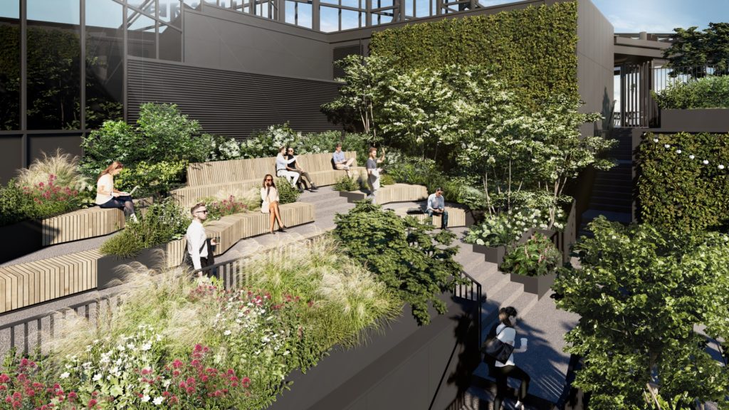 Ogród na dachu nowego wieżowca Skyliner 2