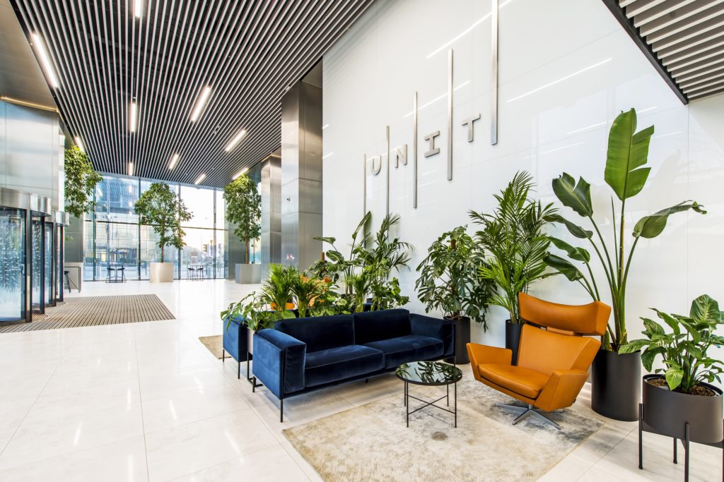 Wnętrze wieżowca Warsaw UNIT