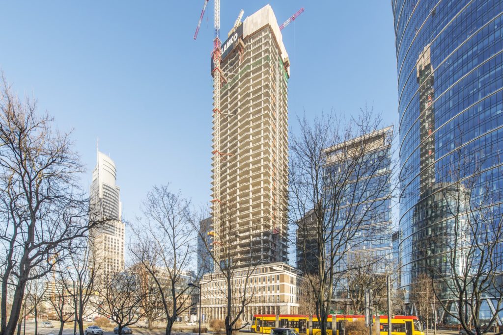 Budowa The Bridge: wieżowiec osiągnął 40 pięter i 160 m wysokości