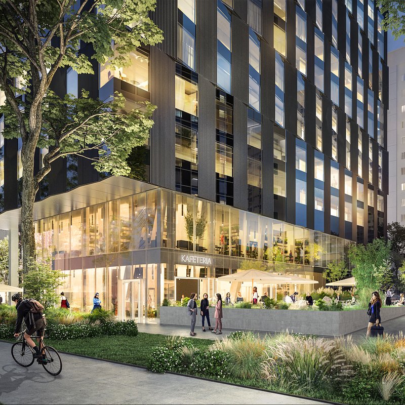 Wejście do wieżowca Upper One, wizualizacja