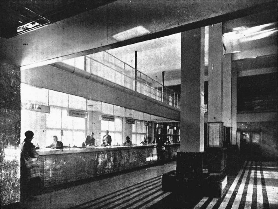 1934, Sala operacyjna telegrafu. Źródło: Biblioteka Główna Politechniki Warszawskiej 