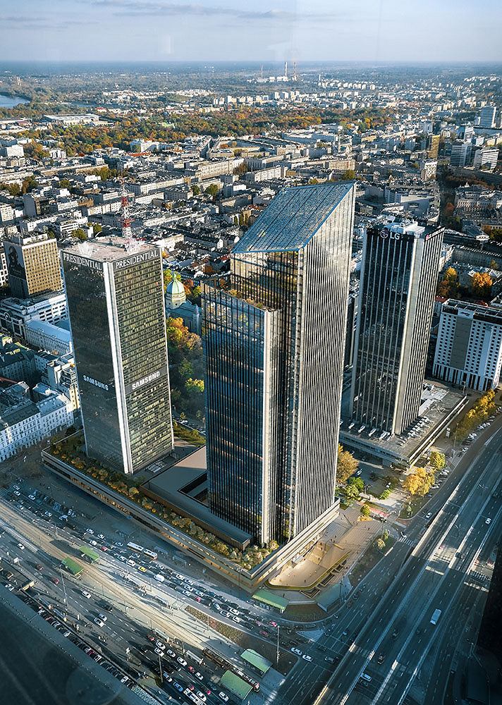 Warszawa. Nowy 193-metrowy wieżowiec obok dawnego Marriotta i Elektrimu
